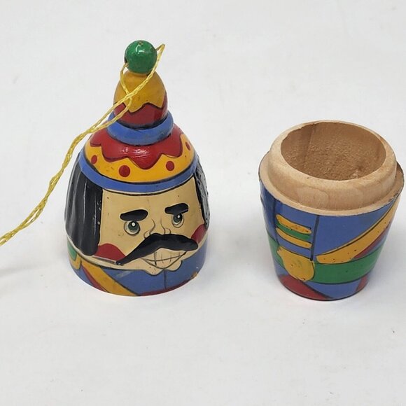 Hand Painted Wooden Nesting Doll Christmas Ornament by Terry's Village VTG 3" - Picture 2 of 6
